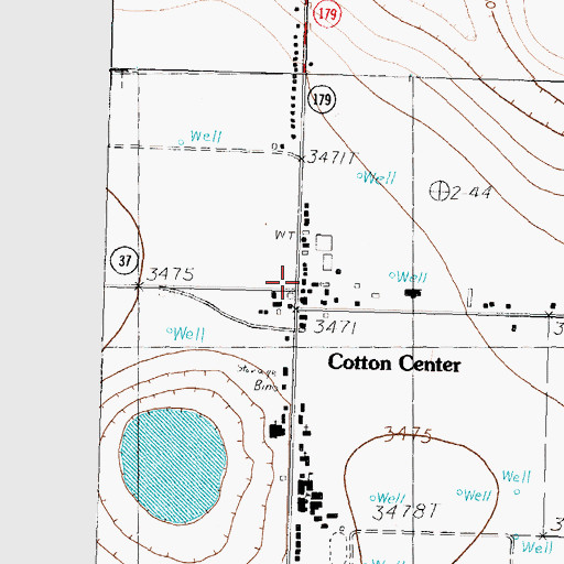 Topographic Map of Cotton Center, TX