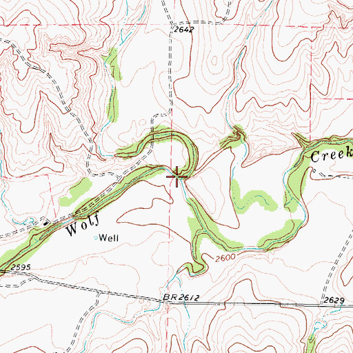Topographic Map of Cottonwood Arroyo, TX