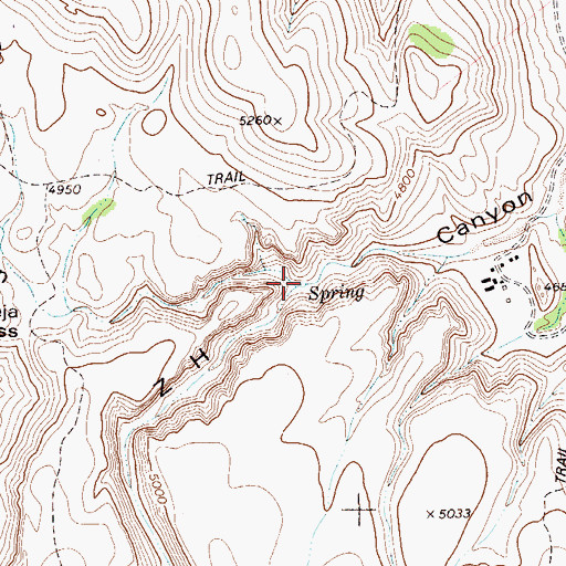 Topographic Map of Cottonwood Canyon, TX