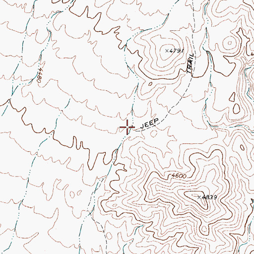 Topographic Map of Cottonwood Canyon, TX