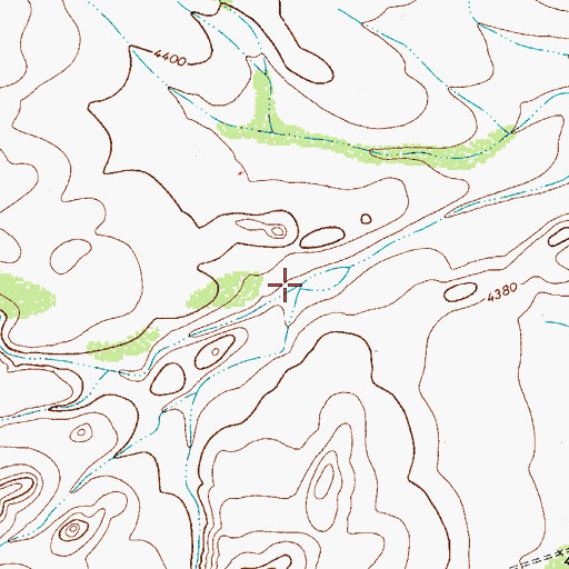 Topographic Map of Cottonwood Canyon, TX