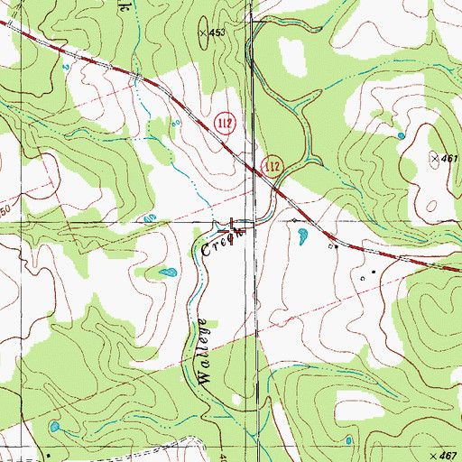 Topographic Map of Cottonwood Creek, TX