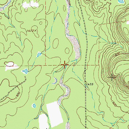 Topographic Map of Cottonwood Creek, TX