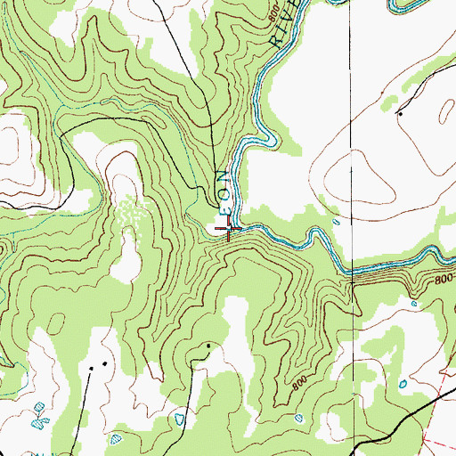 Topographic Map of Cottonwood Creek, TX