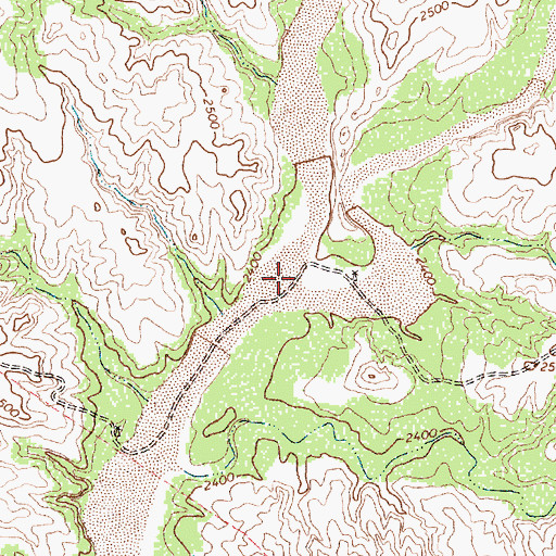 Topographic Map of Cottonwood Creek, TX
