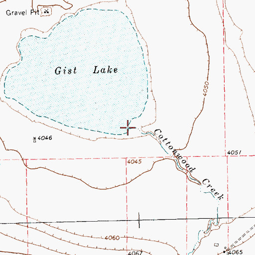 Topographic Map of Cottonwood Creek, TX