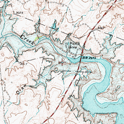 Topographic Map of Cottonwood Draw, TX