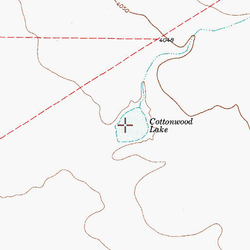 Topographic Map of Cottonwood Lake, TX