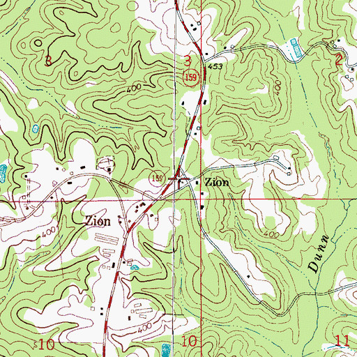 Topographic Map of Double Branch Church, AL