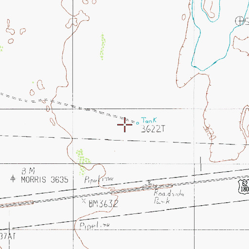 Topographic Map of Cottonwood Windmill, TX