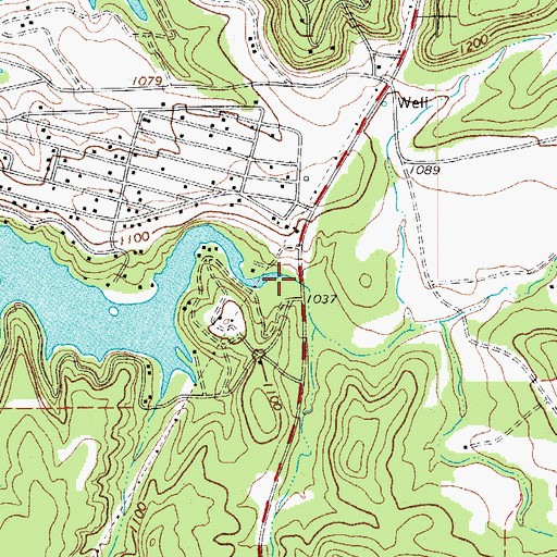 Topographic Map of Council Creek, TX