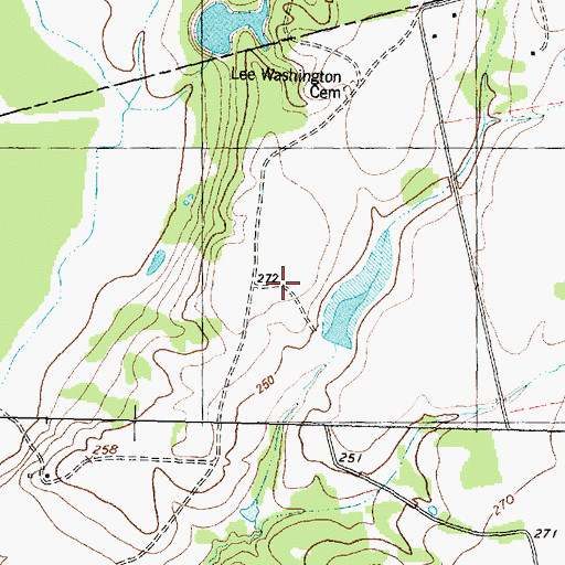 Topographic Map of County Line School, TX