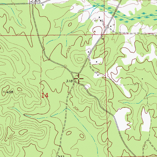 Topographic Map of Fifes Shop (historical), AL