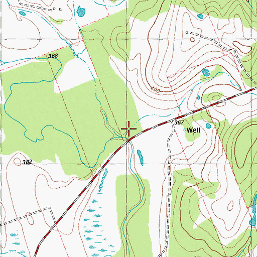 Topographic Map of Coupeland Branch, TX