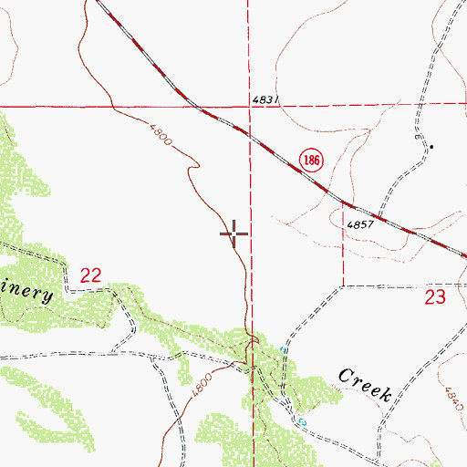 Topographic Map of West Whitetail Creek, AZ