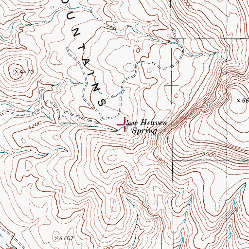 Topographic Map of Cow Heaven Spring, TX