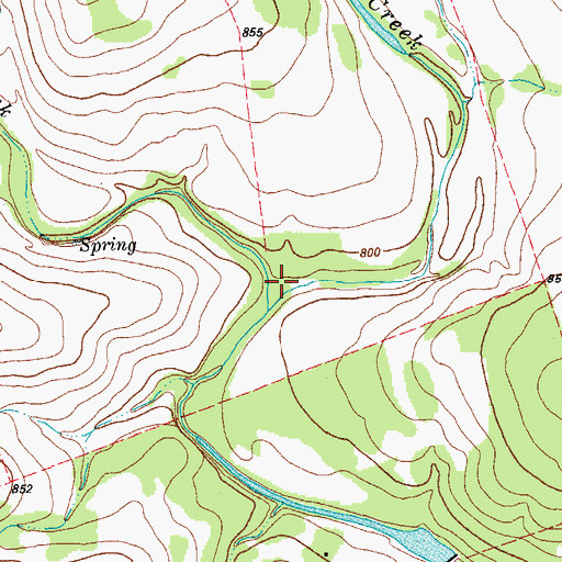 Topographic Map of Cowan Creek, TX