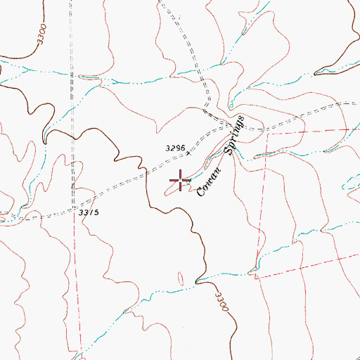 Topographic Map of Cowan Springs, TX