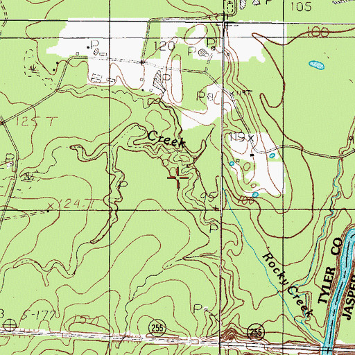 Topographic Map of Cowpen Branch, TX