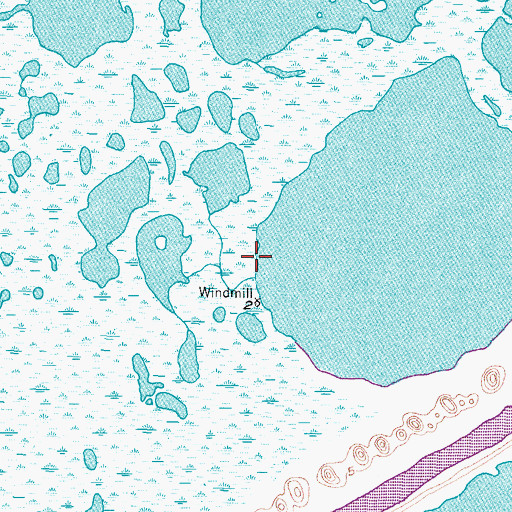 Topographic Map of Cowtrap Lake, TX
