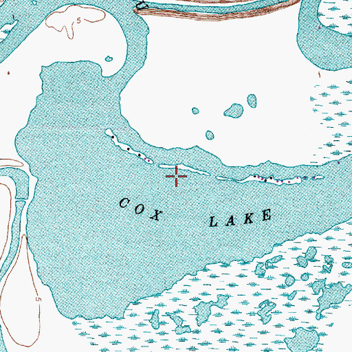 Topographic Map of Cox Lake, TX