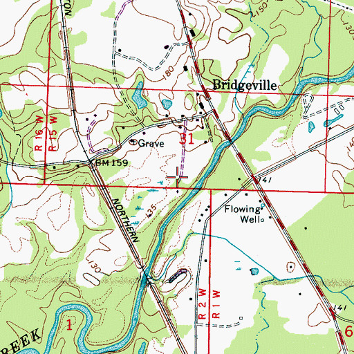 Topographic Map of Gardner Cemetery, AL