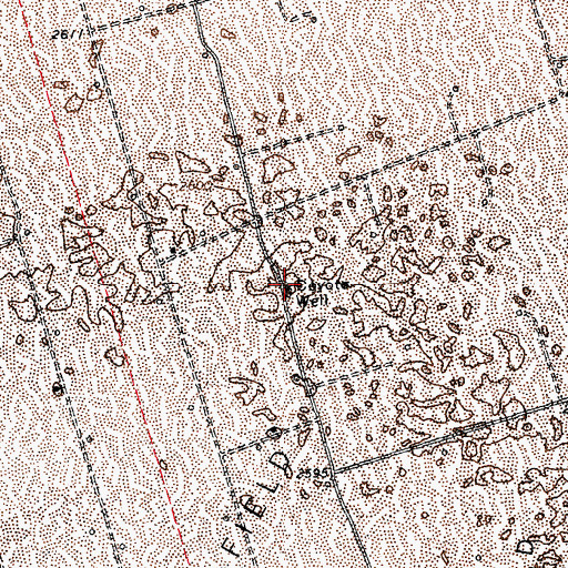 Topographic Map of Coyote Well, TX