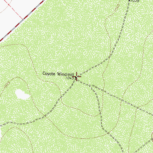 Topographic Map of Coyote Windmill, TX