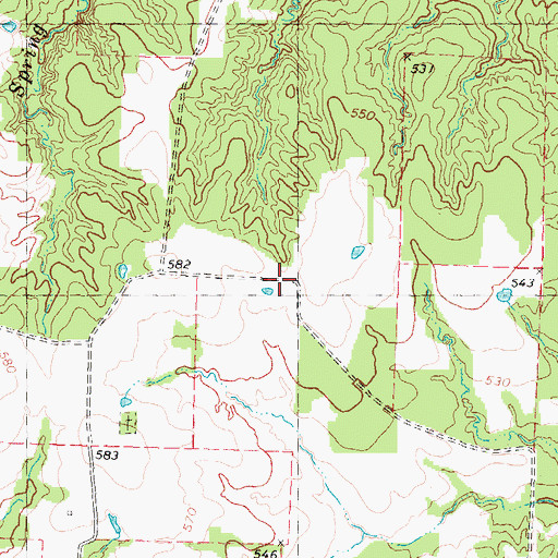 Topographic Map of Craddock School, TX
