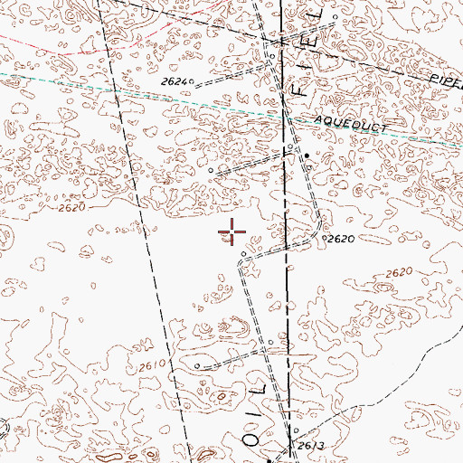 Topographic Map of Crawar Oil Field, TX