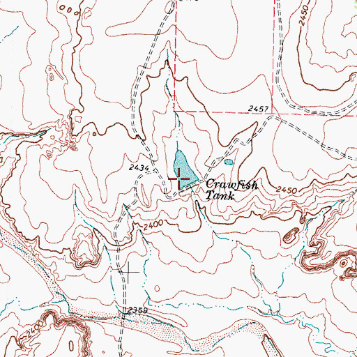 Topographic Map of Crawfish Tank, TX