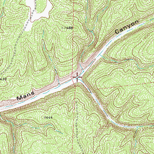 Topographic Map of Crazy Canyon, TX