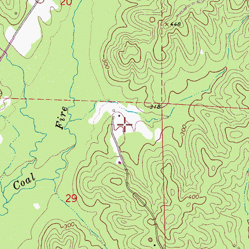 Topographic Map of Hamilton Cemetery, AL