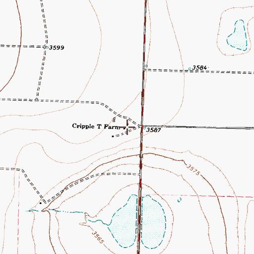 Topographic Map of Cripple T Farm, TX