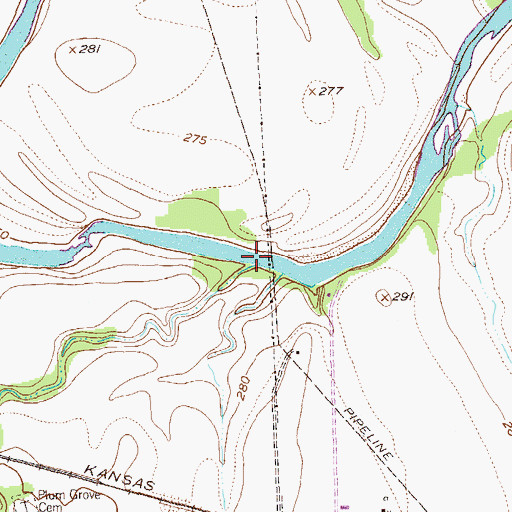 Topographic Map of Criswell Creek, TX