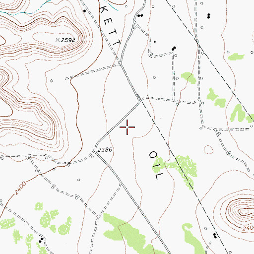 Topographic Map of Crockett Oil Field, TX