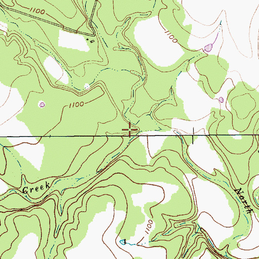 Topographic Map of Cromeans Creek, TX
