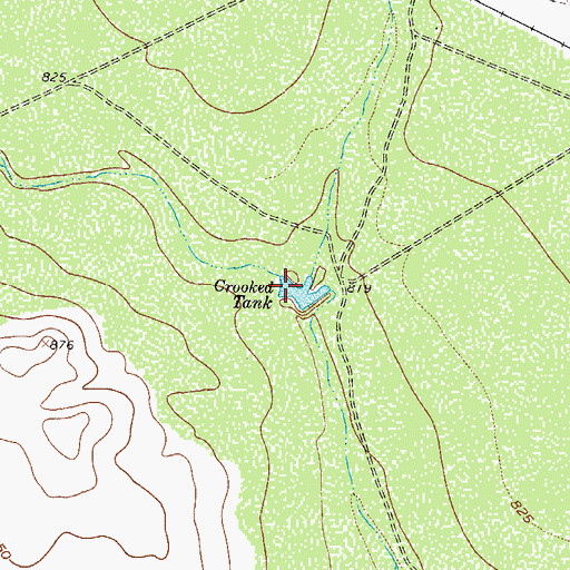Topographic Map of Crooked Tank, TX
