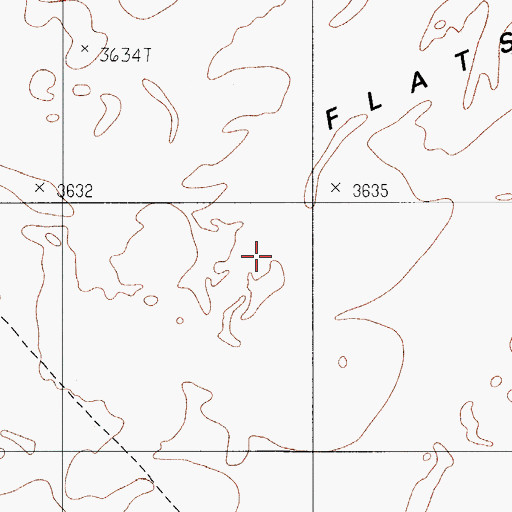 Topographic Map of Crow Flats, TX