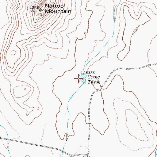 Topographic Map of Crow Tank, TX