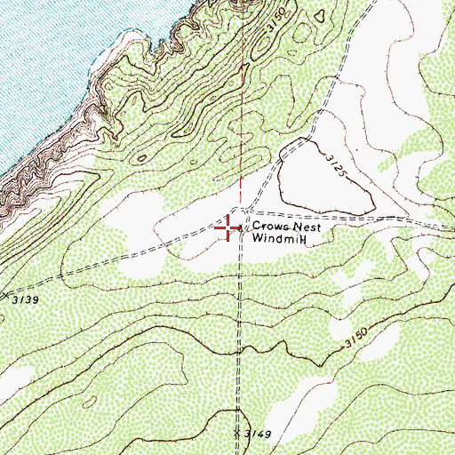Topographic Map of Crows Nest Windmill, TX
