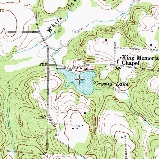 Topographic Map of Crystal Lake, TX