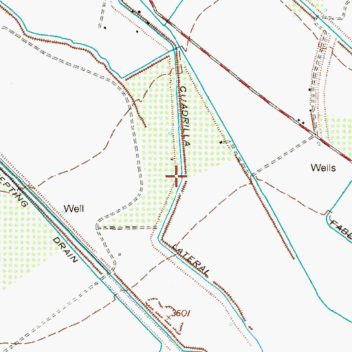 Topographic Map of Cuadrilla Lateral, TX