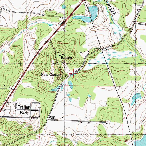 Topographic Map of Cuney Academy, TX