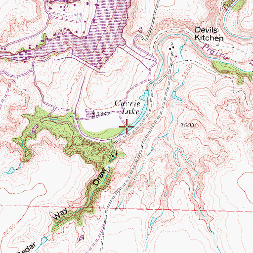 Topographic Map of Currie Lake, TX