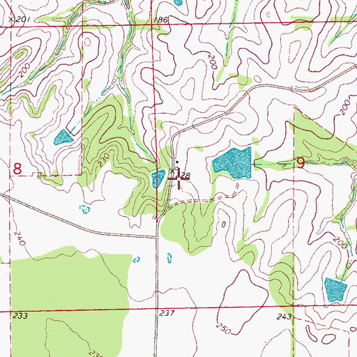 Topographic Map of Jett (historical), AL