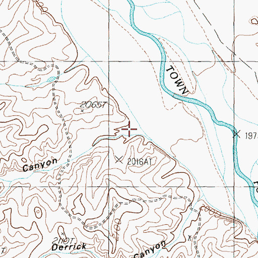 Topographic Map of Dad Canyon, TX