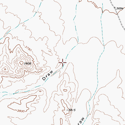 Topographic Map of Dagger Draw, TX