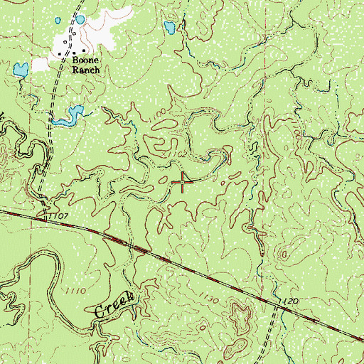 Topographic Map of Daggett Creek, TX