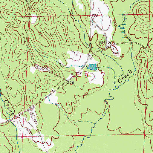 Topographic Map of Kings School (historical), AL